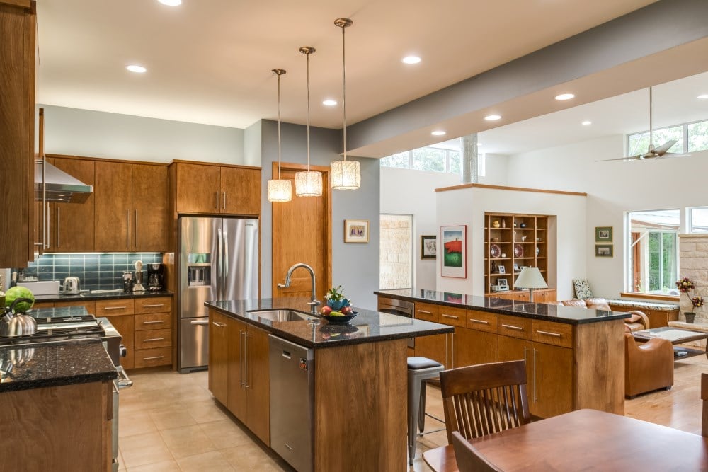 Osage kitchen and den